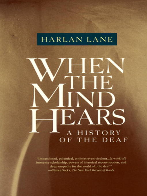 Title details for When the Mind Hears by Harlan Lane - Wait list